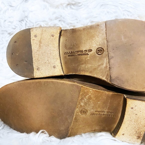 AllSaints Brown Shearling Suede Military Boot - Picture 6 of 6